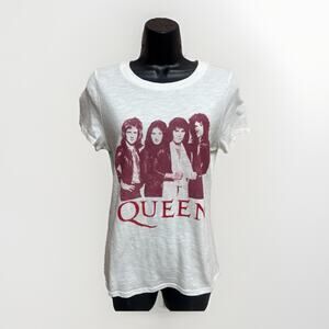 Queen Band Graphic T Shirt Womens Size Medium White Short Sleeve Official Merch